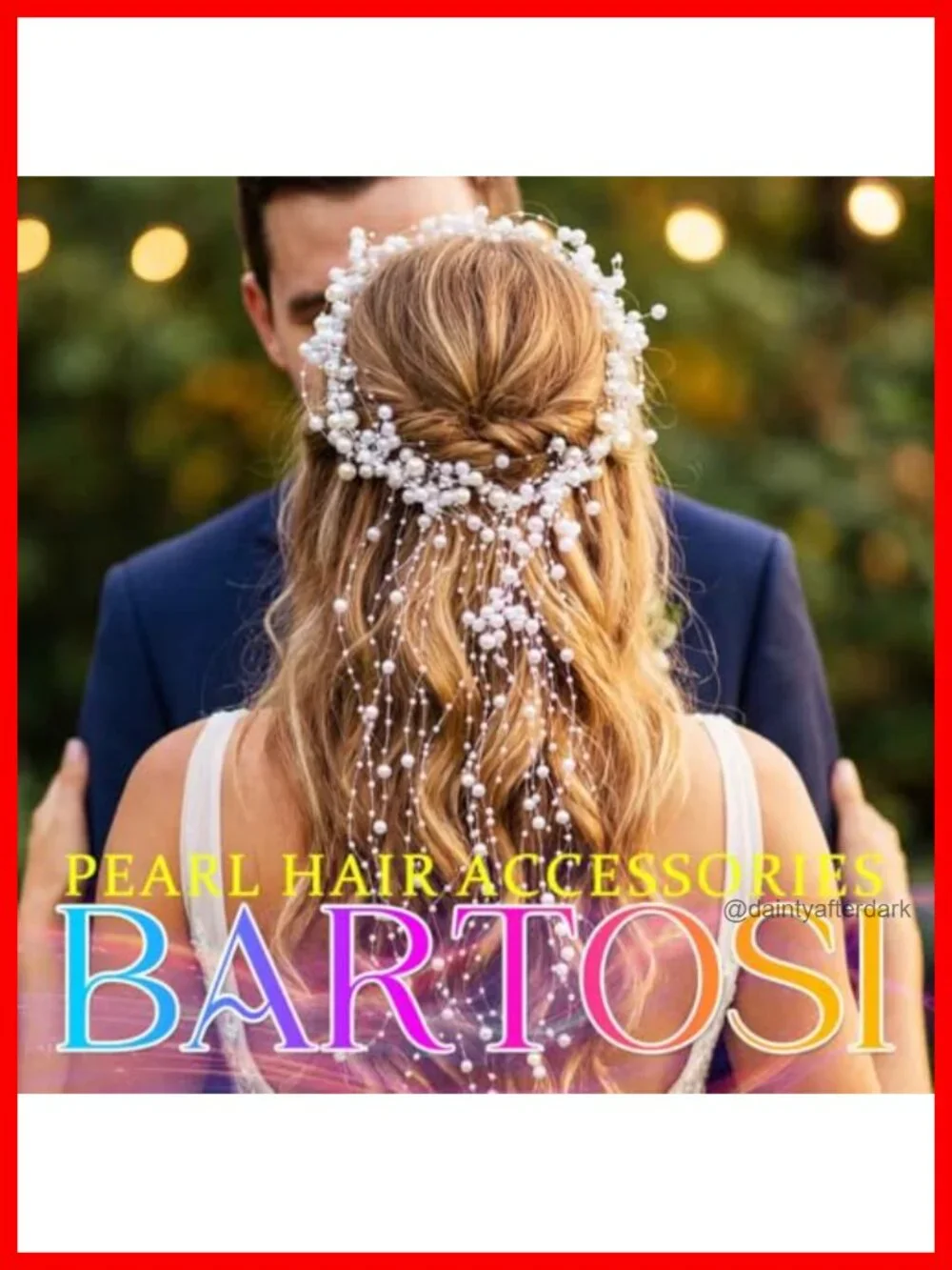 Pearl Bride Wedding Headband Hair Accessory with Tassel